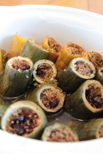 קישואים ממולאים קינואה בסיר לבישול איטי2