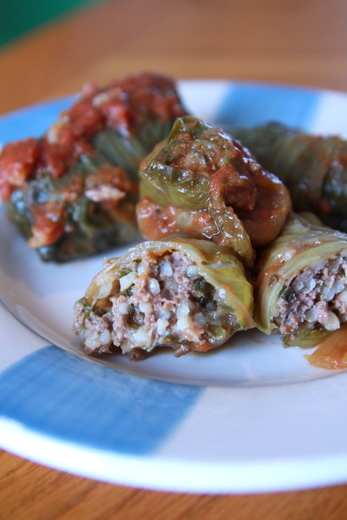 עלי חסה ממולאים בסיר לבישול איטי