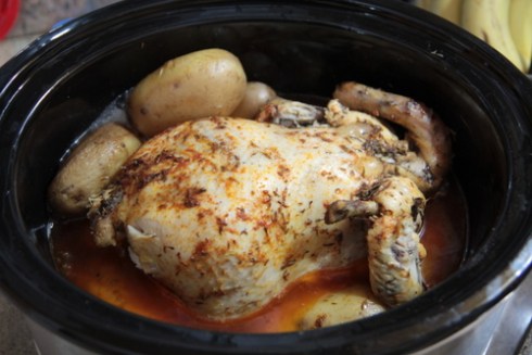 עוף שלם בסיר לבישול איטי 2